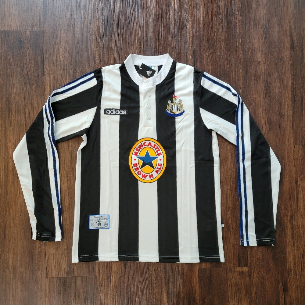 Alan Shearer Newcastle United FC New Men's Retro Long Sleeve Soccer Jersey